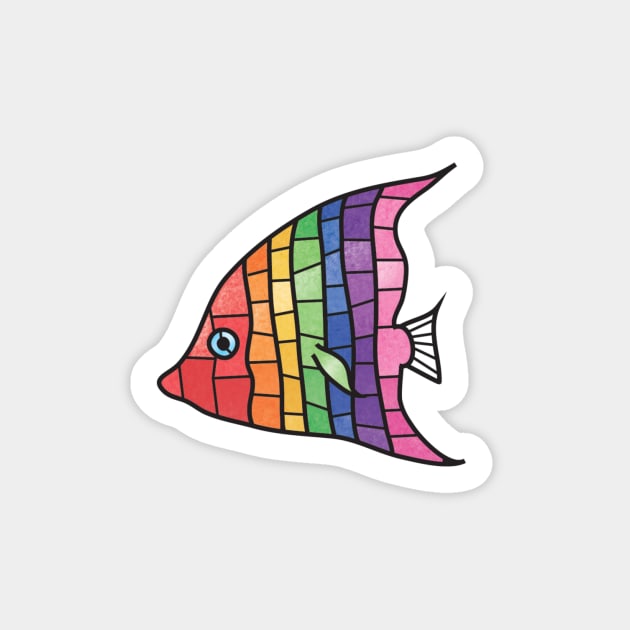 Rainbow Angelfish- Love Wins Sticker by DesignsByDoodle